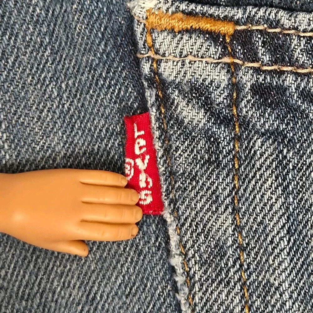 Levis 559 Relaxed Straight Jeans Mens 33x32 Blue Denim Measures 34×32